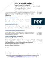 ProQuest Product Trials