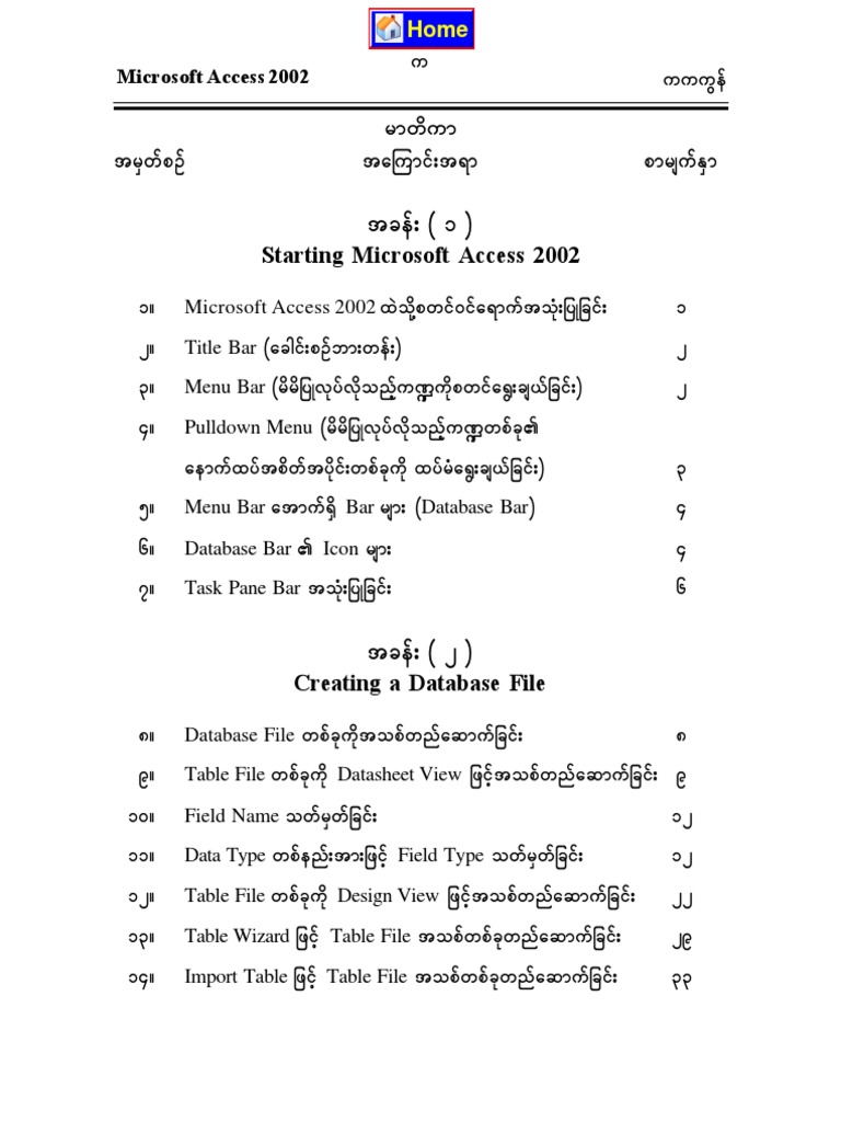 Microsoft Access 2002 | PDF | Microsoft Access | Microsoft Excel