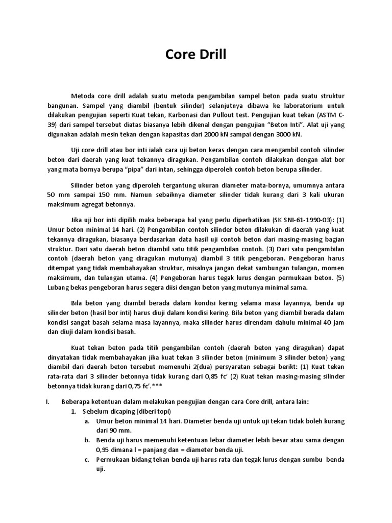 Core Drill PDF