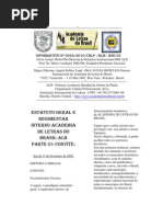 INFORMATIVO Nº 0022-CBLP/DRI/ACADEMIA DE LETRAS DO BRASIL-CONVITE E ESTATUTO ALB
