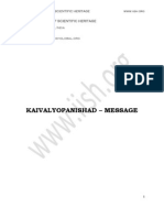 Kaivalyopanishad - Message: Trivandrum 695 018, India (0471-2490149)