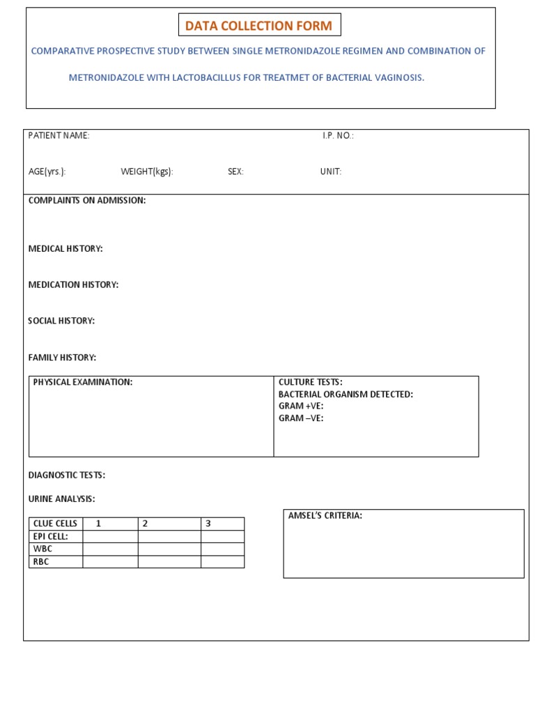 Data Collection Form | PDF