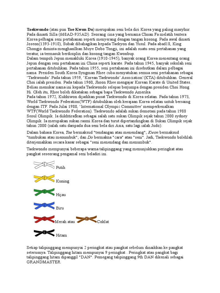 Taekwondo Pdf