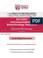 BTC3003 Instrumentation in Biotechnology Research: Electron Micros