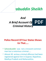 Soharabuddin Sheikh: and A Brief Account of His Criminal History
