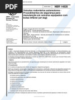 NBR 14828 - Veiculos Rodoviarios Automotores - Procedimentos de Seguranca Para Manutencao Em Veic