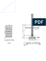 Column - Footing Detail Column Footing Plan: Scale: 1:30MTS