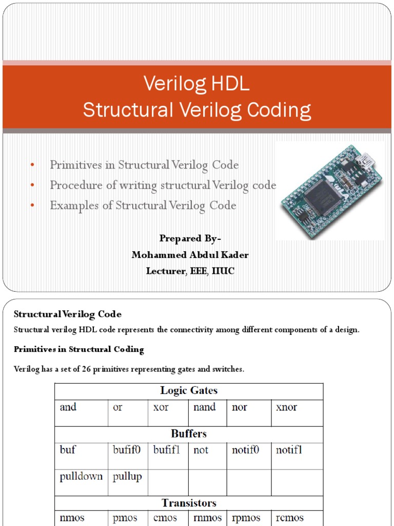 Structural Verilog Coding Guide | PDF