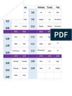 My Timetable