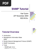 SNMP Tutorial: Karl Quinn 23 November 2004 NDS M.SC