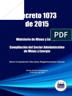 Decreto 1073 de 2015 Unico Setor Minas y Energia