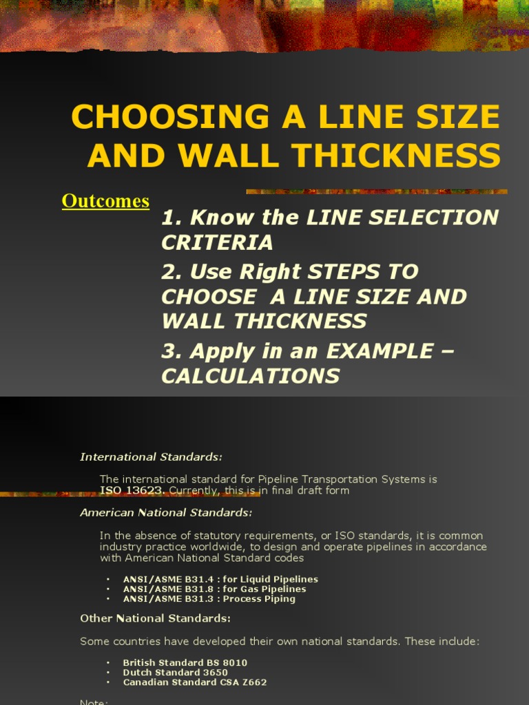 Pipe Wall Thickness for Water Pipelines | PDF | Pipe (Fluid Conveyance ...