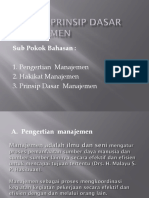 Prinsip-Prinsip Dasar Manajemen