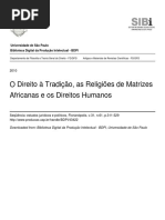 O Direito à Tradição%2c as Religiões de Matrizes Africanas e Os Direitos Humanos