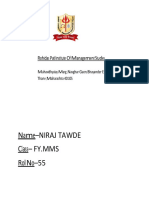 Name-Niraj Tawde Class - FY - MMS Roll No-55: Rohidas Patil Institute of Management Studies