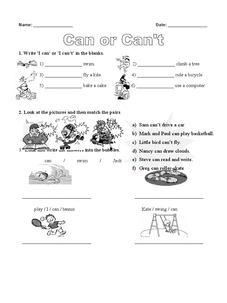 Can or Cant Grammar Guides 72866 | PDF | Games & Activities | Language ...