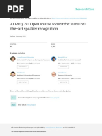 ALIZE 3.0 - Open Source Toolkit For State-Of-The-Art Speaker Recognition