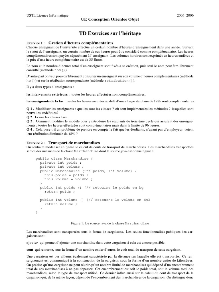 Heritage HC | PDF | Java (Langage de programmation) | Transport