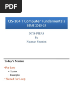 CIS-104 T Computer Fundamentals: BSME 2015-19