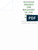 Hill Editor Arendt The Recovery of The Public World PDF