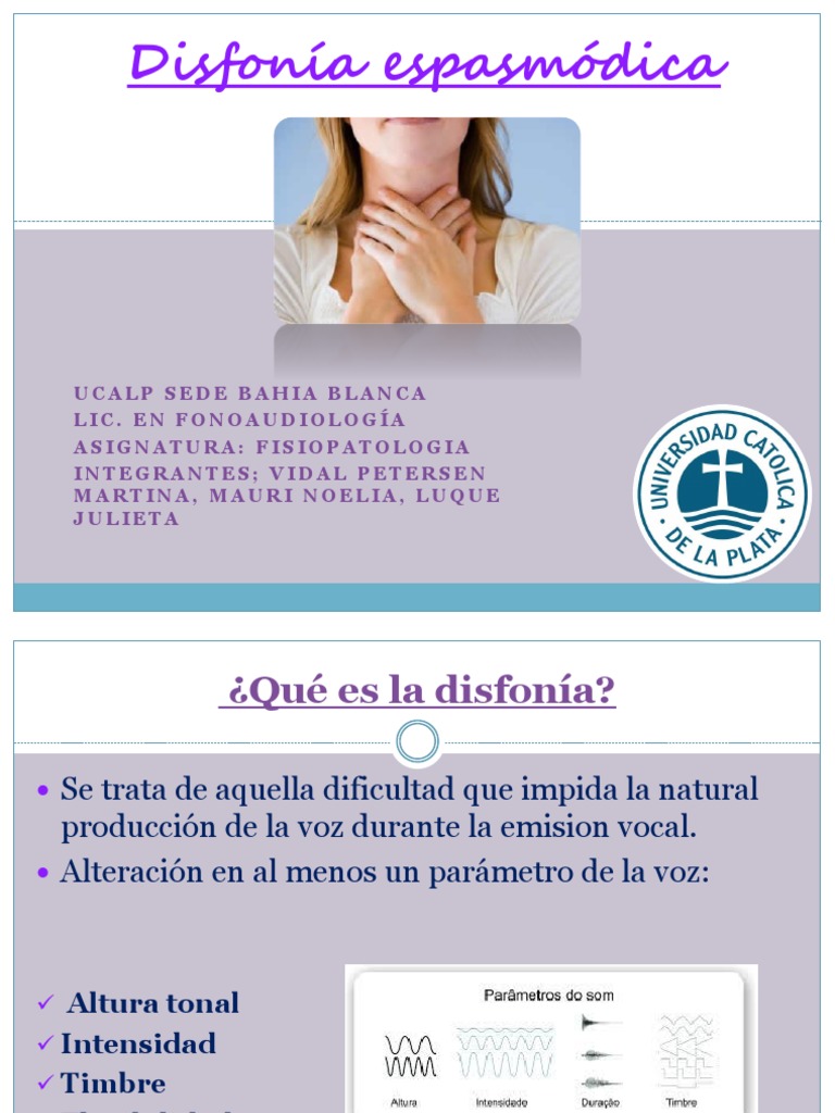 Disfonía Espasmódica: Síntomas y Tratamiento | PDF | Vocal | Voz humana