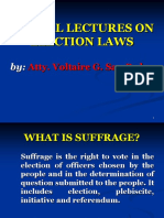 Special Lectures On Election Laws: Atty. Voltaire G. San Pedro