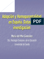 Adopción y Homoparentalidad en España. Datos de Investigación (María Del Mar González)