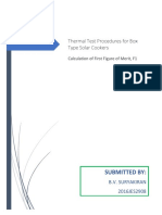 Thermal Test Procedures For Box Type Solar Cookers: Submitted by