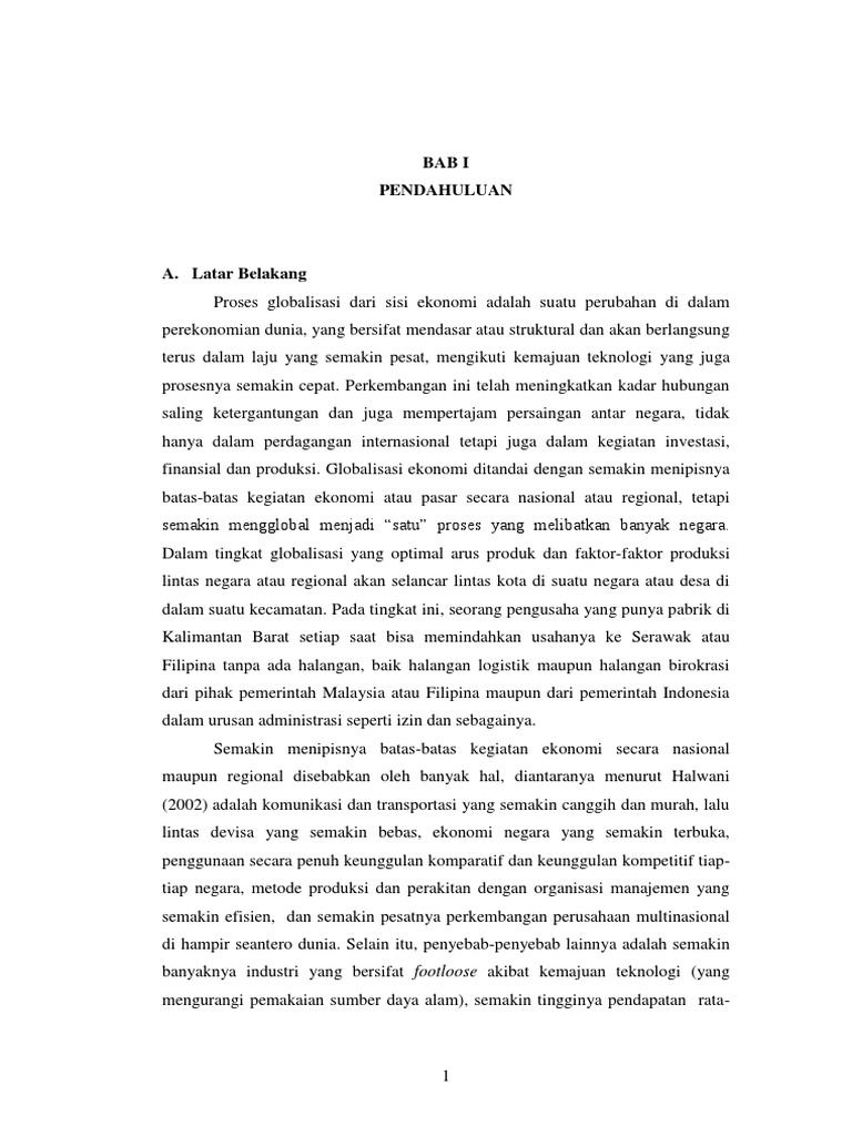 Makalah Globalisasi Ekonomi