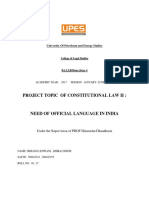 Project Topic of Constitutional Law Ii:: University of Petroleum and Energy Studies