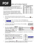 Trendlines and Correlations Using Excel: Collapse Dialog Button