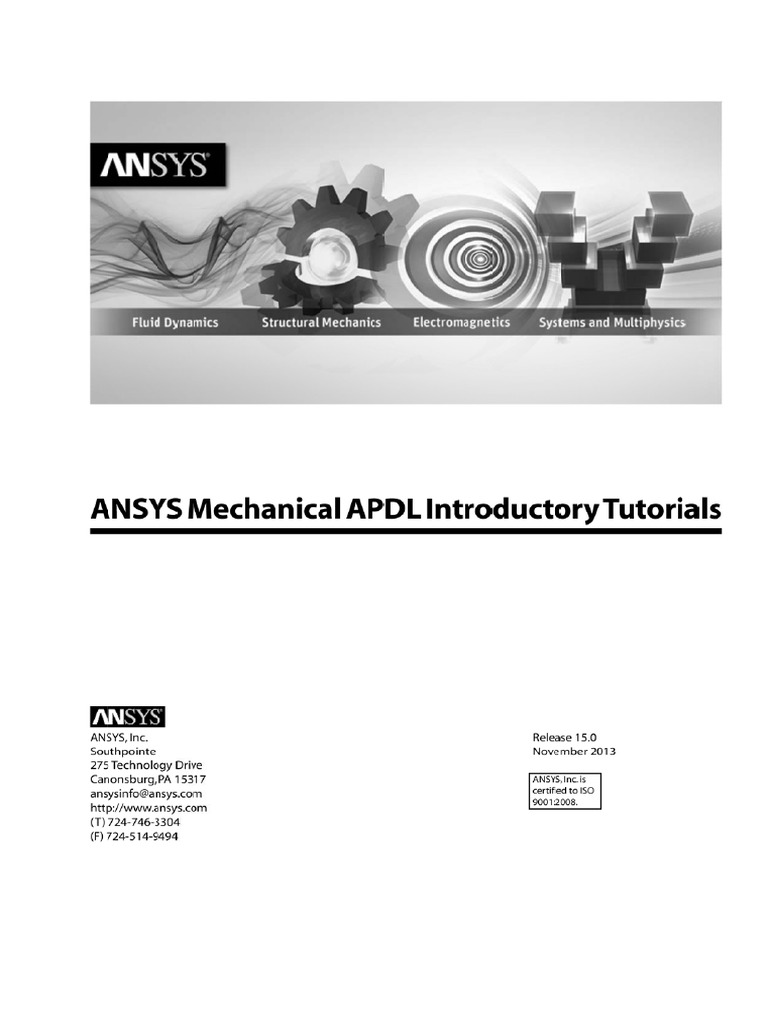 ANSYS Mechanical APDL Introductory Tutorials | PDF