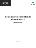 Le Nanatissement Du Fond de Commerce.