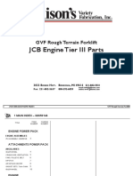 GVF Rough Terrain Forklift JCB Engine Tier III Parts Guide