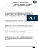 Criterios para La Toma de Decisión de Una Empresa Minera para La Explotacion Del Yacimiento