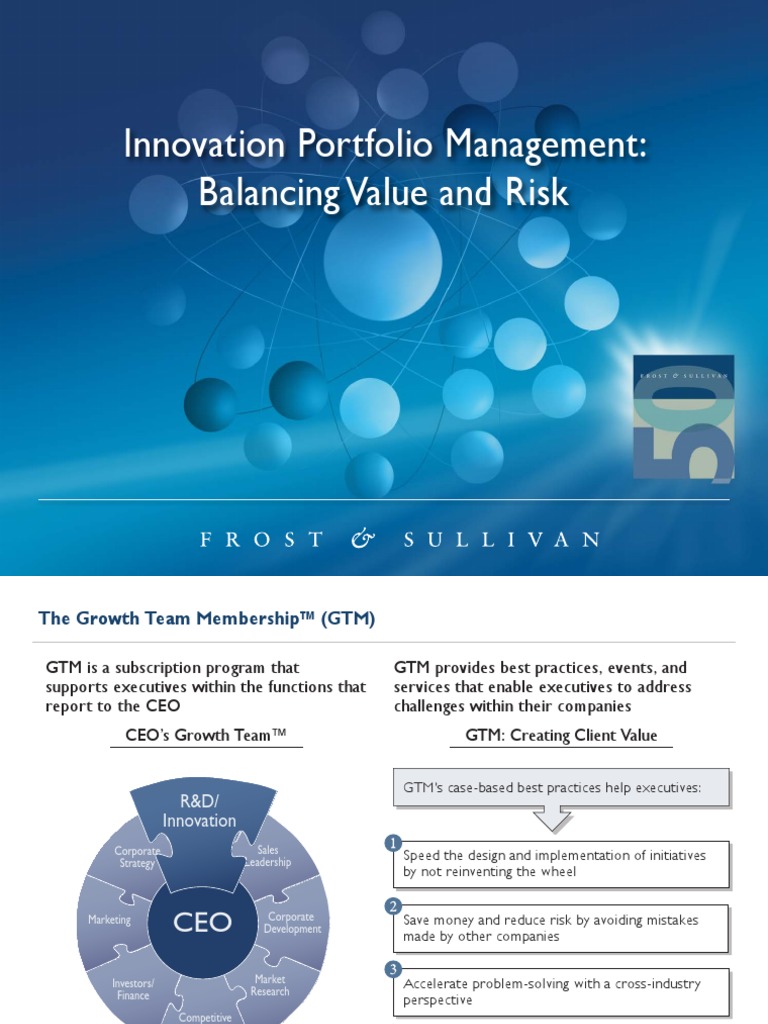 Innovation Portfolio Management Balancing Value And Risk Pdf