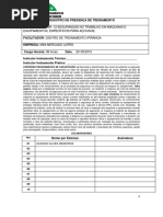 Registro de Presença de Treinamento