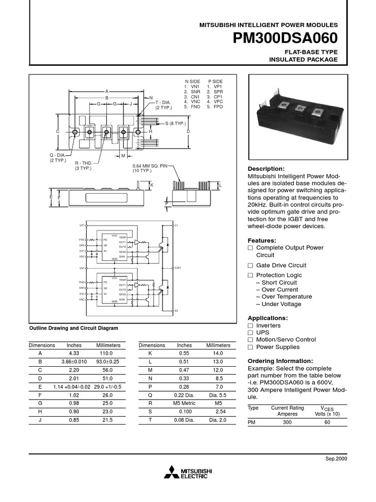 Mitsubishi Intelligent Power Modules Highly Efficient and Reliable Isolated Base Modules for