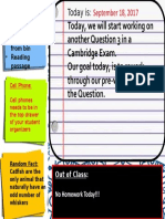 Today, We Will Start Working On Another Question 3 in A Cambridge Exam. Our Goal Today, Is To Rework Through Our Pre-Work/reading For The Question