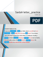 Saidah Letter - Practice