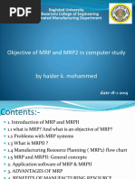 Objective of MRP and MRP2 in Computer Study