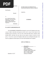 John Kennedy lawsuit against MBPD