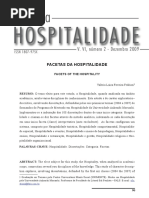 Hospitalidade_facetas Da Hospitalidade