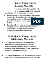 Strategies For Global Markets