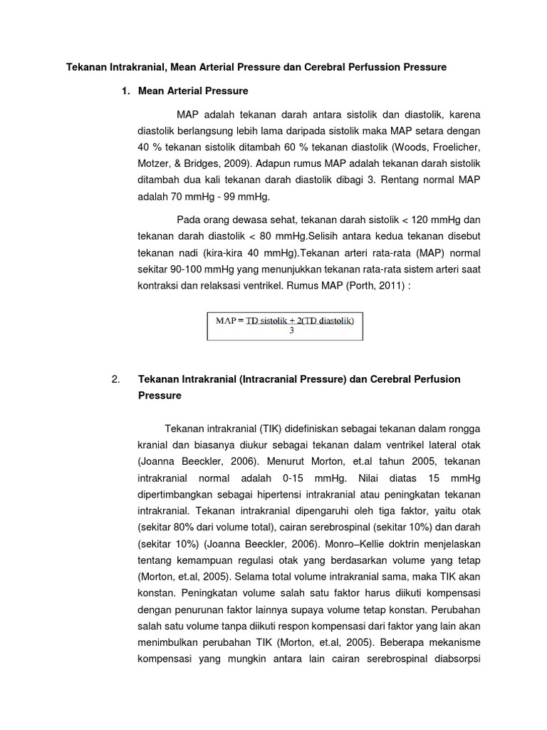 Rumus Tekanan Intrakranial dan MAP | PDF
