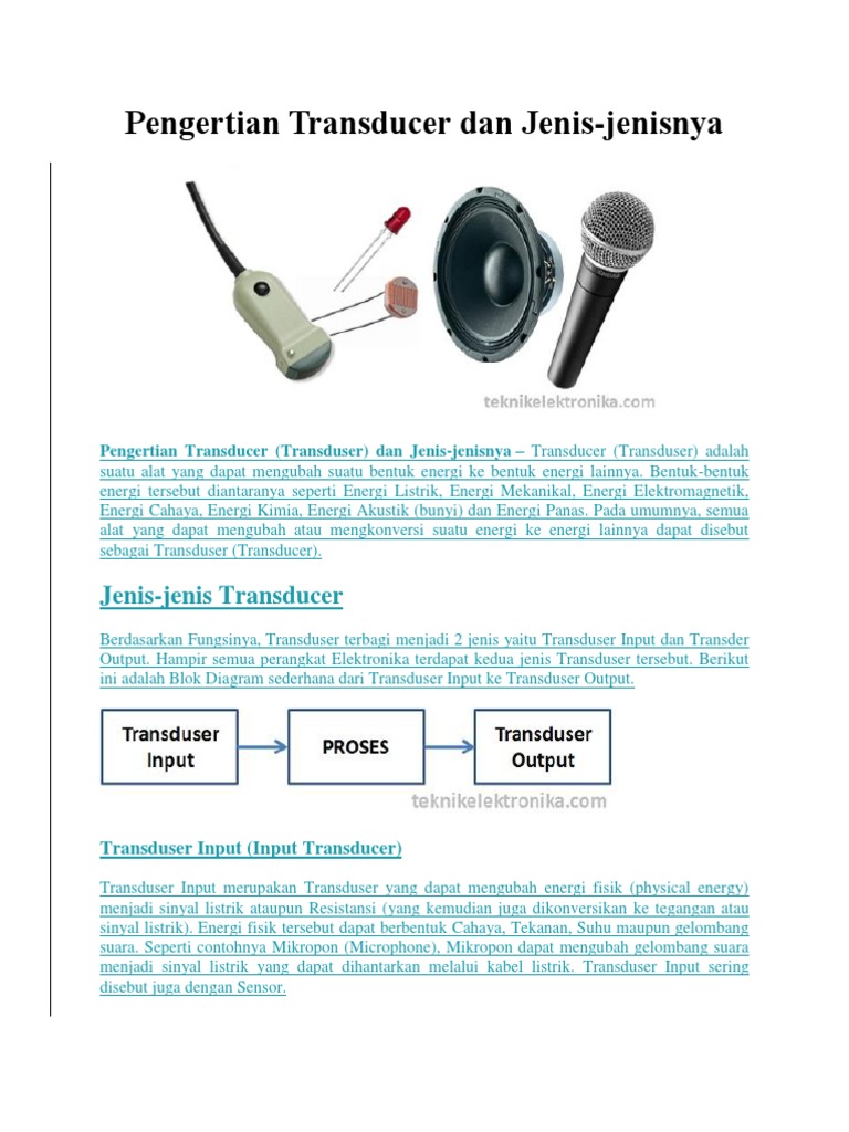 3 3 Menganalisis Komponen Transduser Pada Rangkaian 3 3 Menganalisis Komponen Transduser Pada Rangkaian