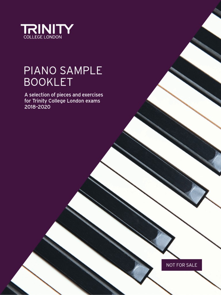 Trinity Piano Sample Booklet 20182020 Test (Assessment) Musical