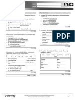 A1PLUS UNIT 1 Test Standard PDF