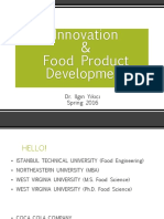Innovation & Food Product Development: Dr. Ilgın Yıkıcı Spring 2016