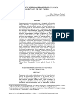 A Teoria Dos Refúgios Florestais Aplicada Ao Estado de São Paulo